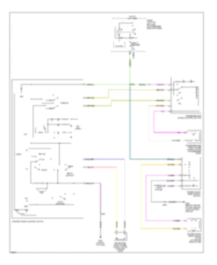 Power Windows Wiring Diagram Except Crew Cab for Ford F550 Super Duty 2009