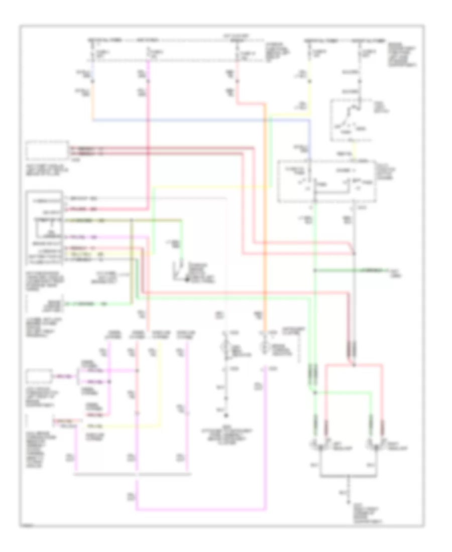 Headlight Wiring Diagram with DRL for Ford Econoline E350 1996