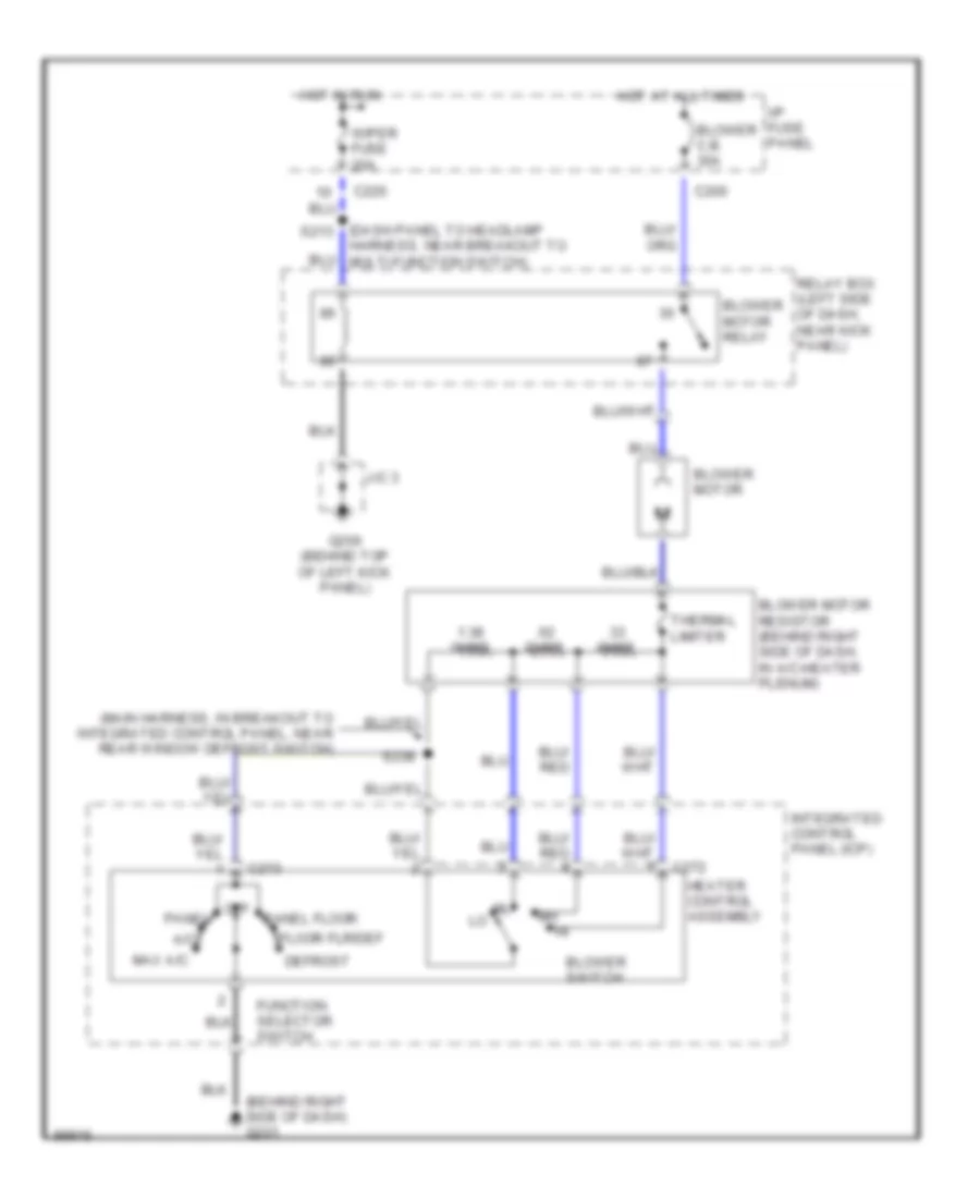 Heater Wiring Diagram for Ford Escort LX 1998