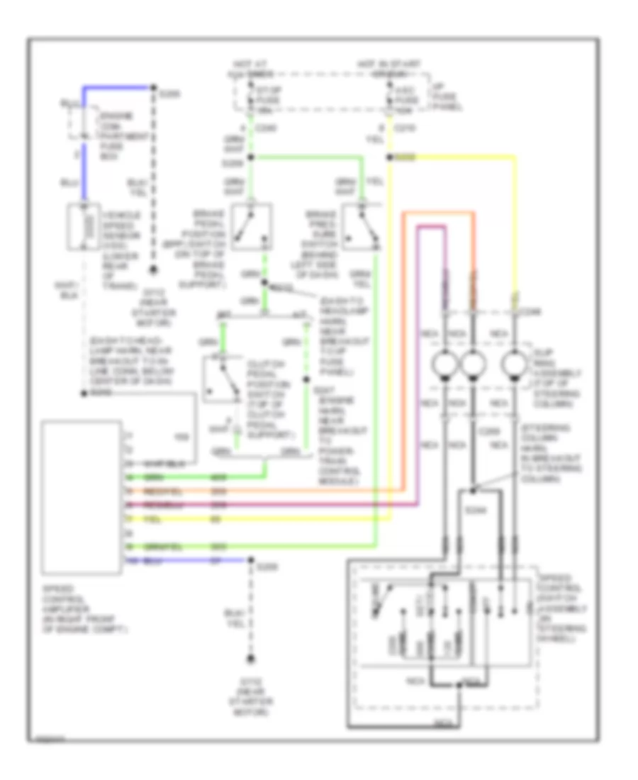 Cruise Control Wiring Diagram for Ford Escort LX 1998