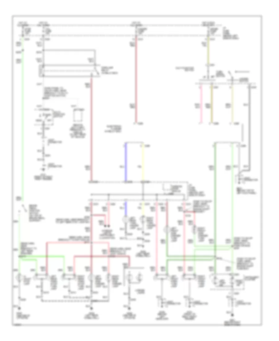 Exterior Lamps Wiring Diagram, Wagon for Ford Escort LX 1998
