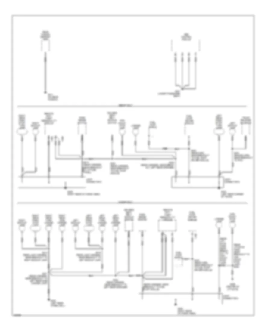 Ground Distribution Wiring Diagram (3 of 3) for Ford Escort LX 1998