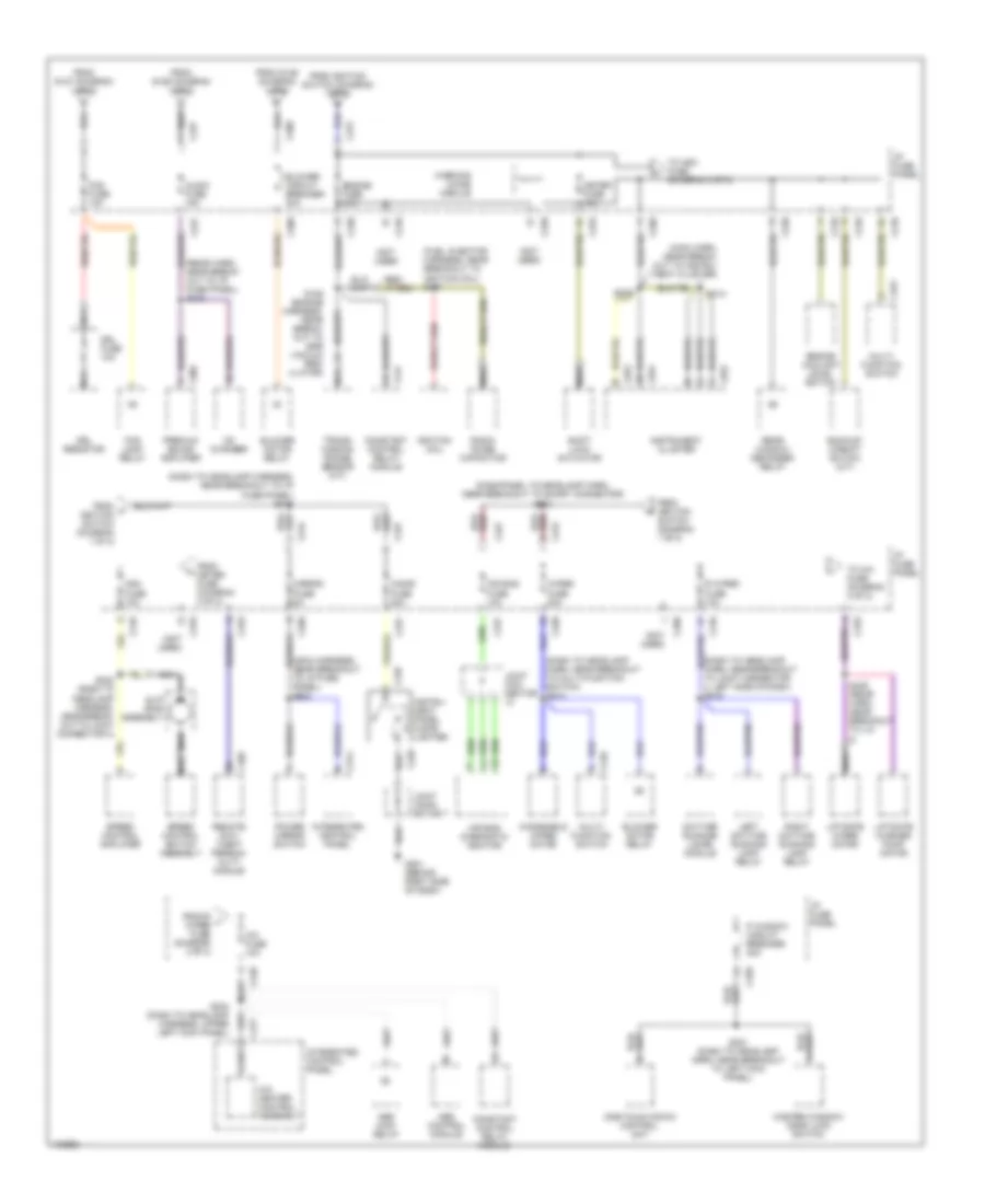 Power Distribution Wiring Diagram (2 of 2) for Ford Escort LX 1998