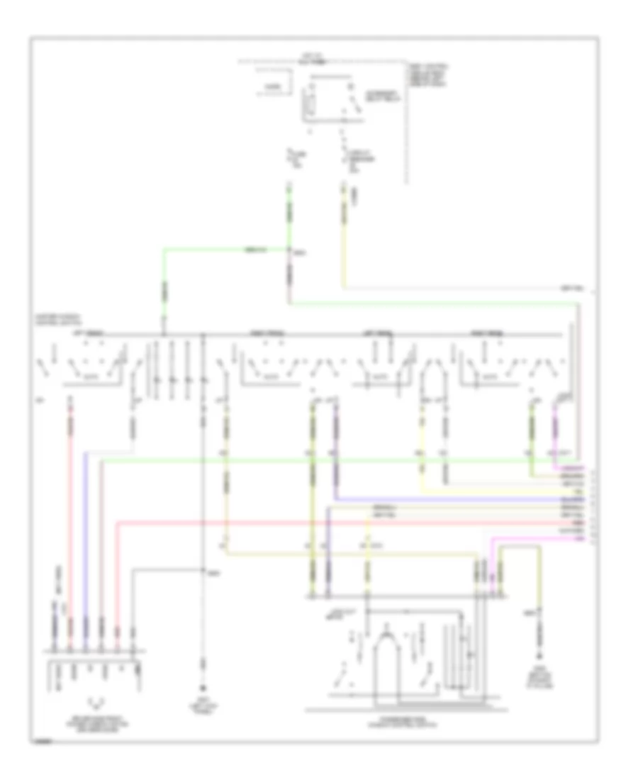 Power Windows Wiring Diagram 1 of 2 for Ford Flex SEL 2013