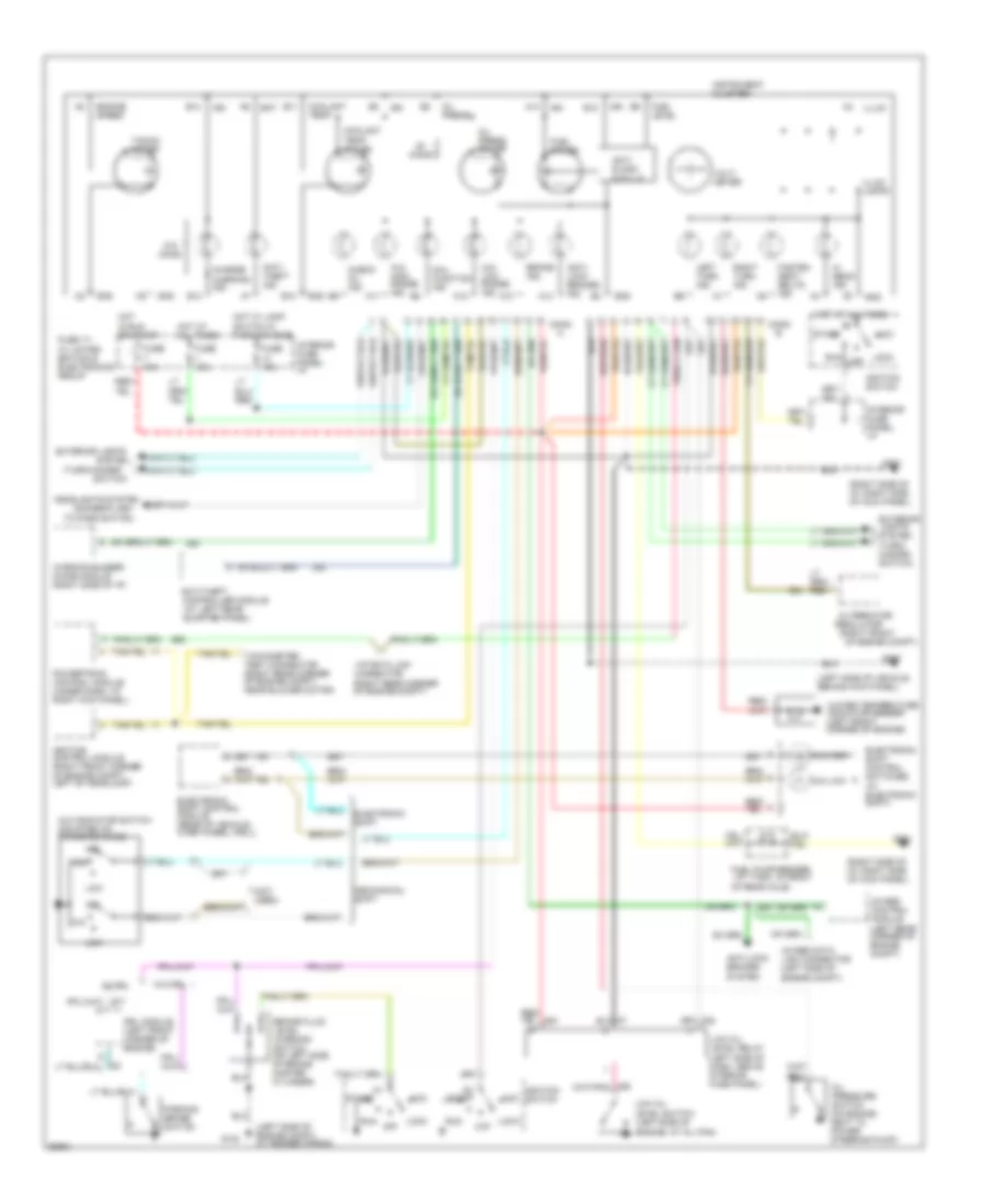 Instrument Cluster Wiring Diagram for Ford Explorer 1994