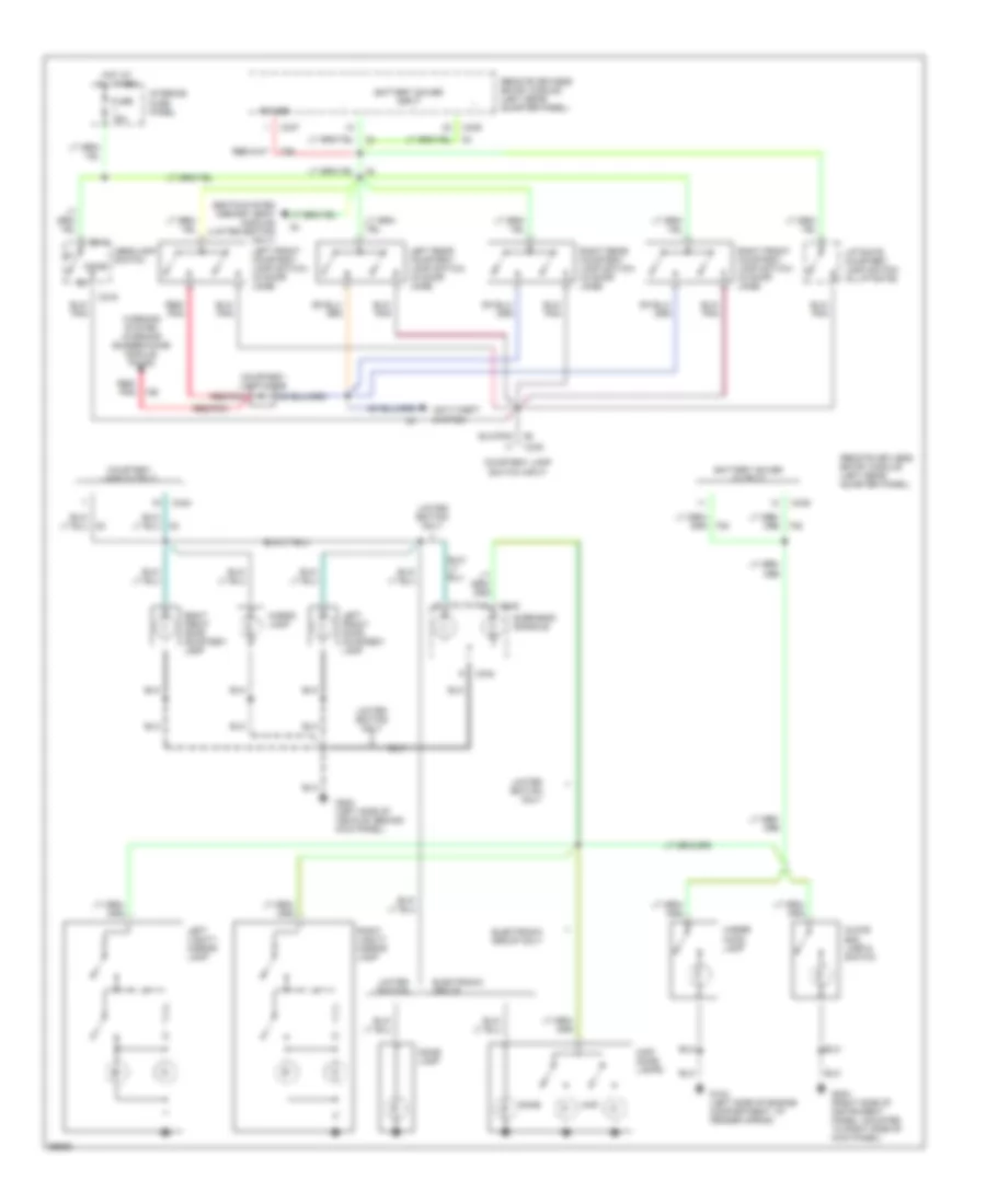 Courtesy Lamps Wiring Diagram, Limited Edition and Electronic Group for Ford Explorer 1994