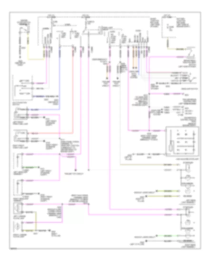 Exterior Lamps Wiring Diagram for Ford Flex Limited 2009