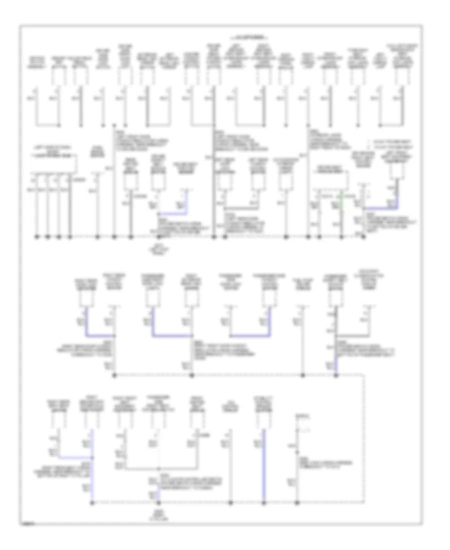 Ground Distribution Wiring Diagram 2 of 3 for Ford Flex Limited 2009