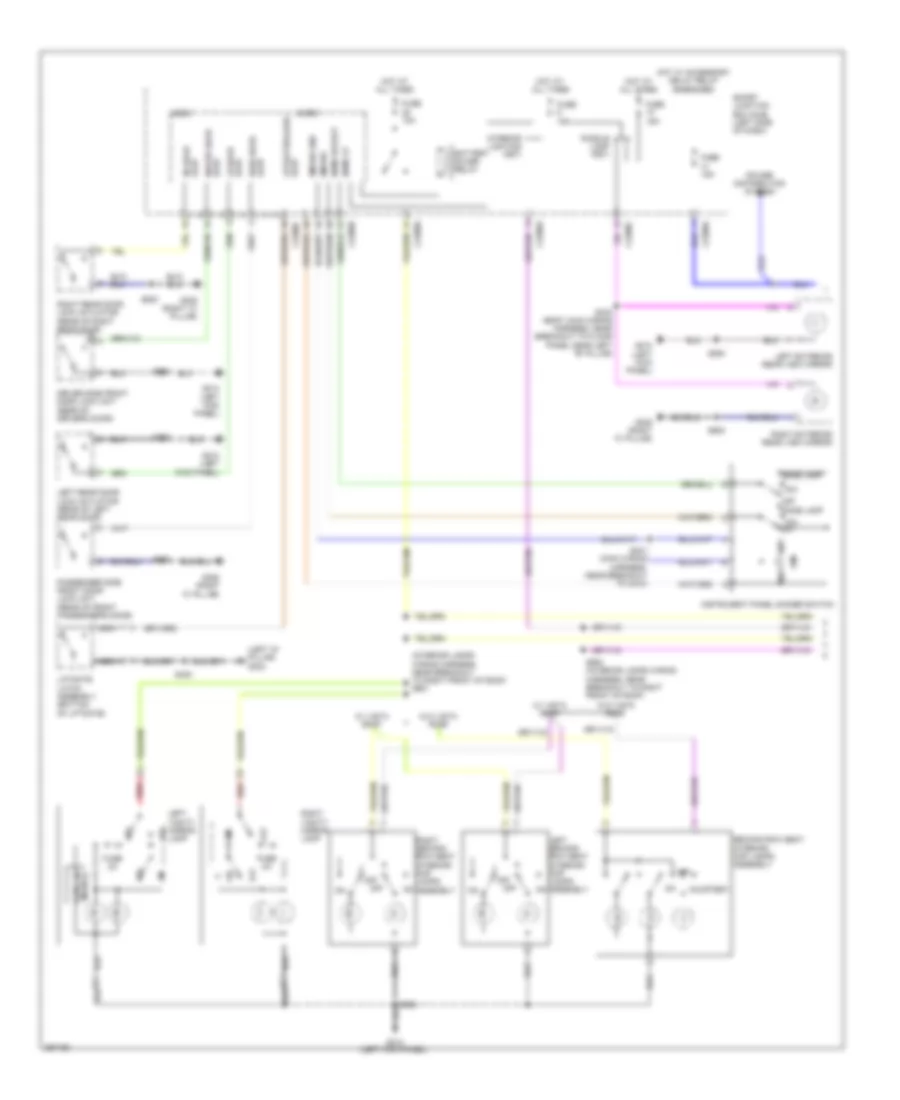 Courtesy Lamps Wiring Diagram 1 of 2 for Ford Flex Limited 2009