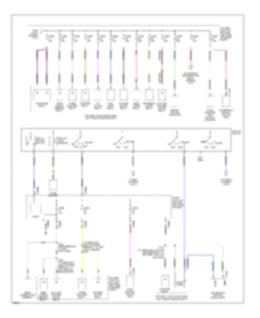 Power Distribution Wiring Diagram 2 of 4 for Ford Flex Limited 2009