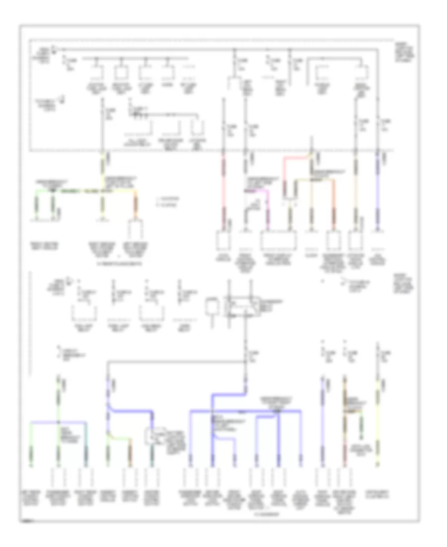 Power Distribution Wiring Diagram 3 of 4 for Ford Flex Limited 2009