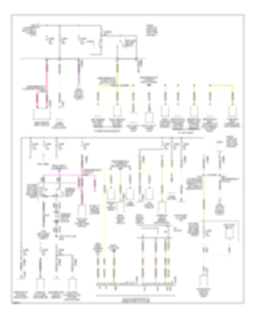 Power Distribution Wiring Diagram (4 of 4) for Ford Flex Limited 2009