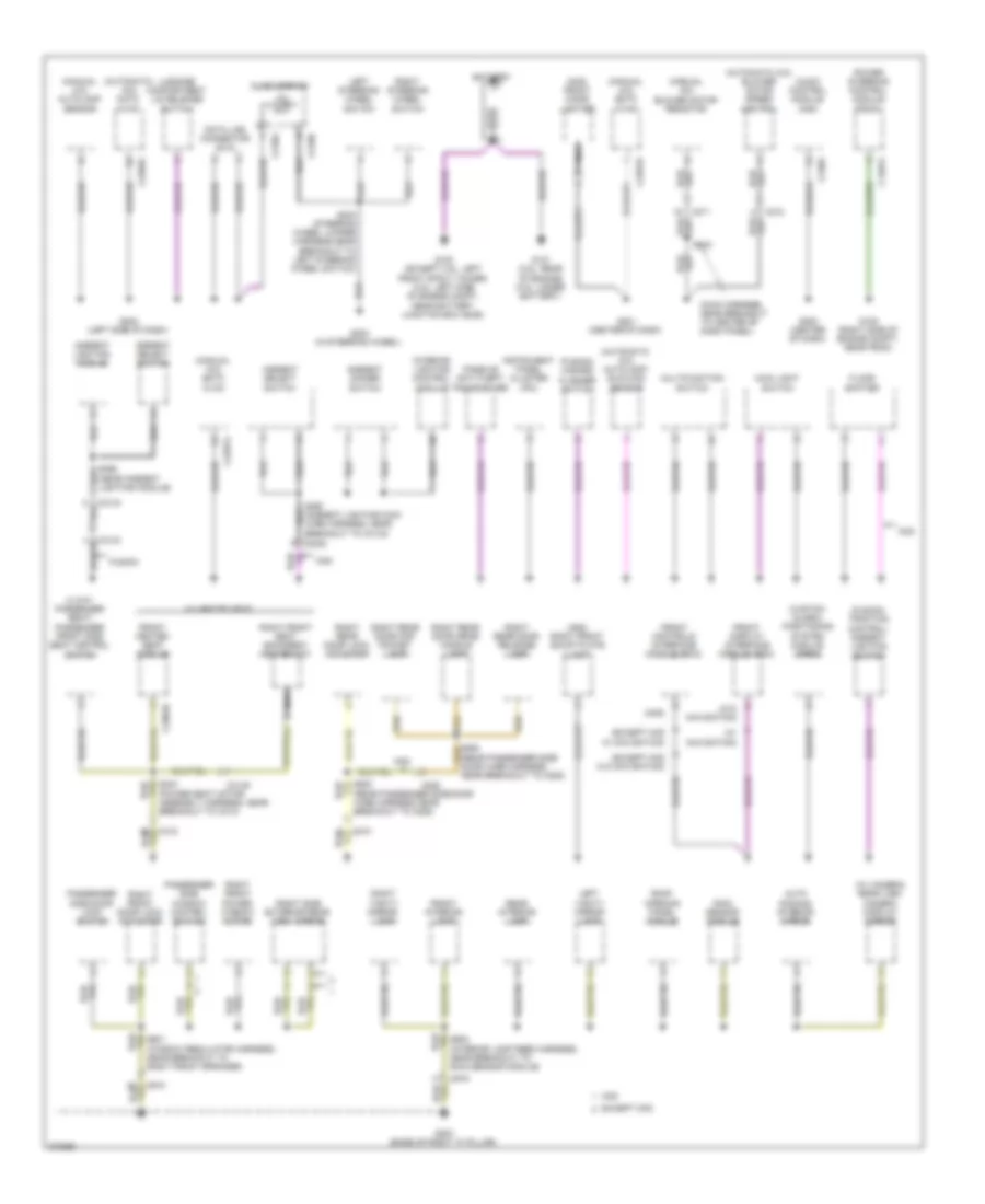 Ground Distribution Wiring Diagram Except Hybrid 1 of 3 for Ford Fusion S 2012