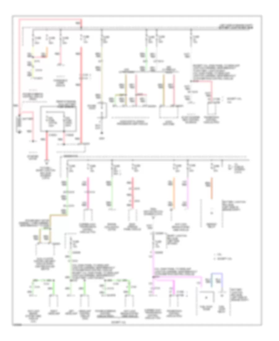 Power Distribution Wiring Diagram Except Hybrid 1 of 5 for Ford Fusion S 2012
