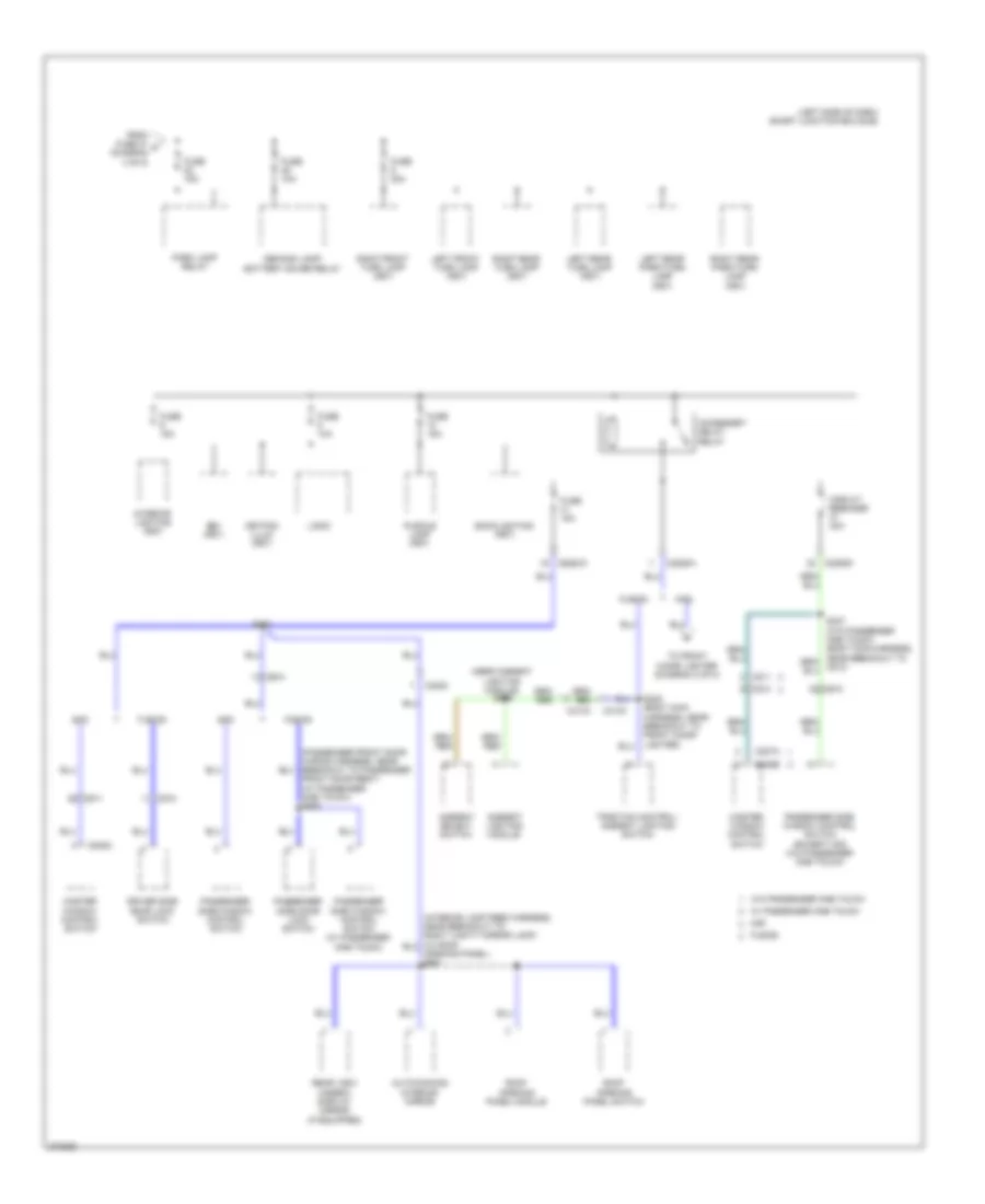 Power Distribution Wiring Diagram, Except Hybrid (5 of 5) for Ford Fusion S 2012