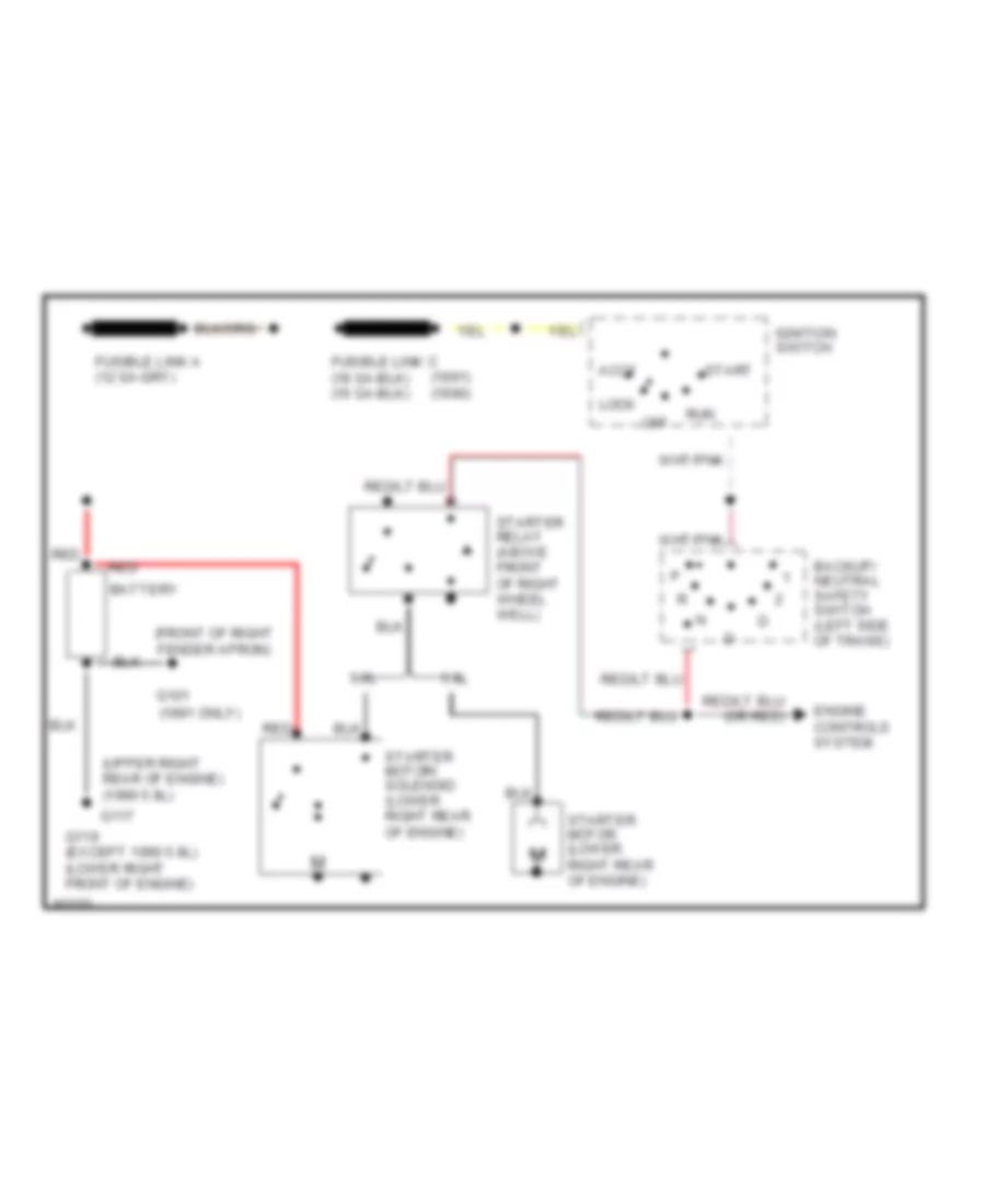 Starting Wiring Diagram for Ford LTD Crown Victoria LX 1990
