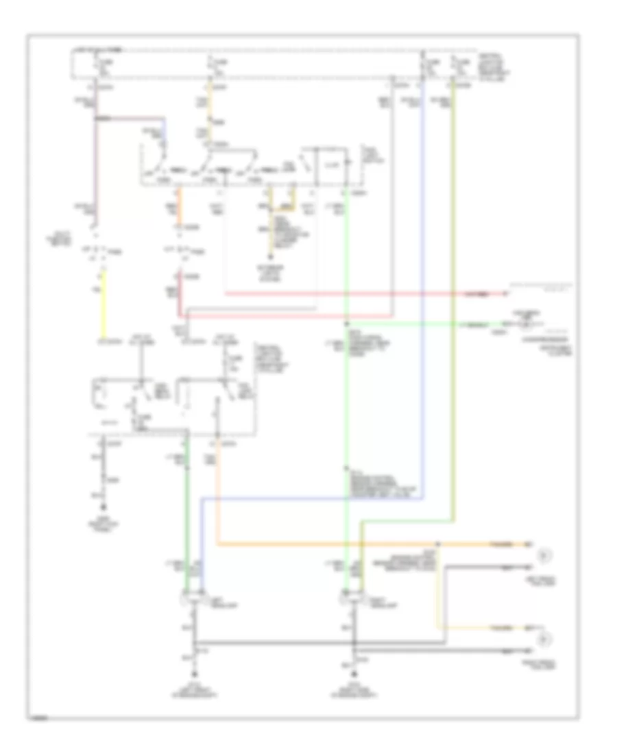 Headlamps Wiring Diagram, without DRL for Ford Pickup F250 Super Duty 2004