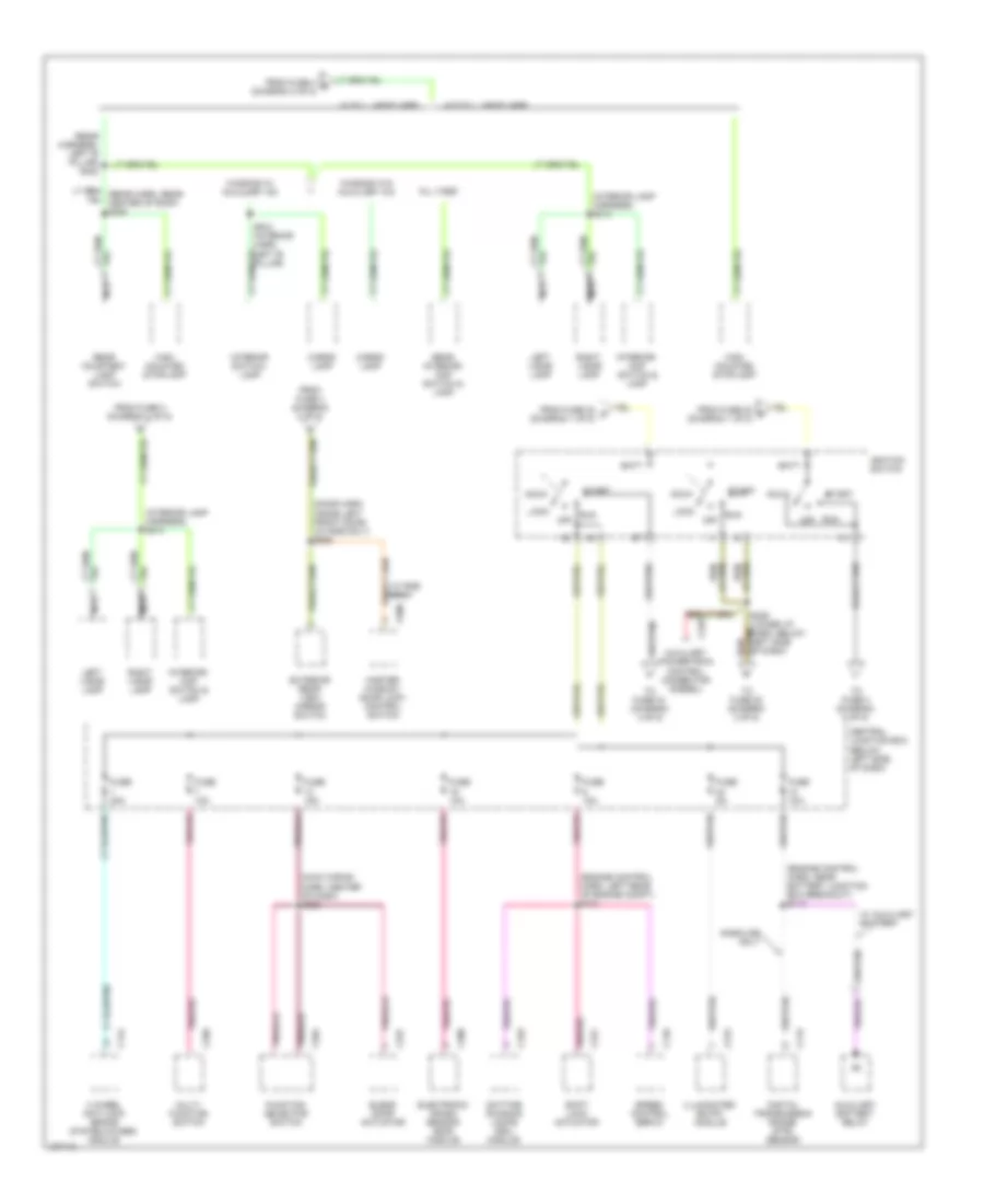 Power Distribution Wiring Diagram (3 of 5) for Ford Cutaway E350 Super Duty 2000