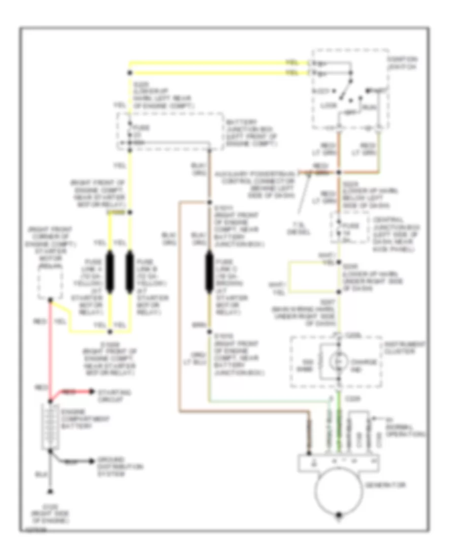 5 4L Charging Wiring Diagram without Dual Generators for Ford Cutaway E350 Super Duty 2000