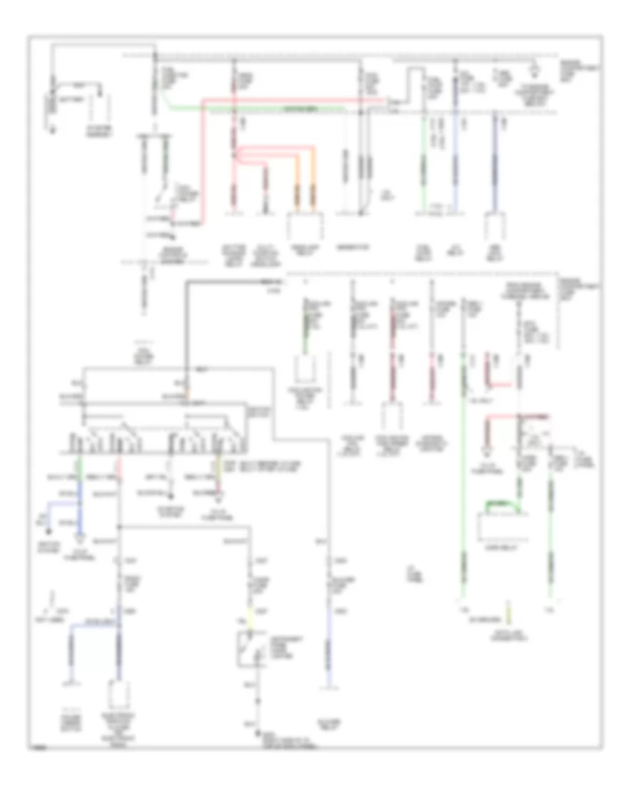 Power Distribution Wiring Diagram 1 of 3 for Ford Escort 1996