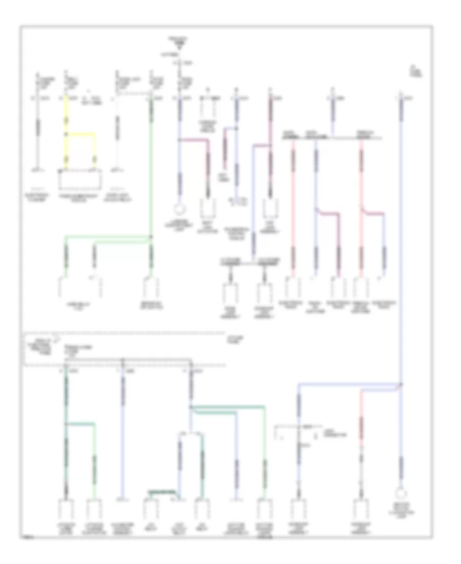 Power Distribution Wiring Diagram (3 of 3) for Ford Escort 1996