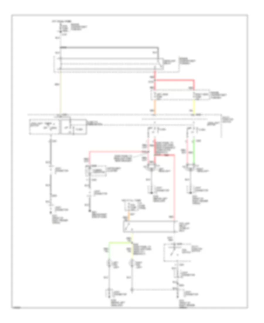 Headlight Wiring Diagram, without DRL for Ford Escort SE 1998