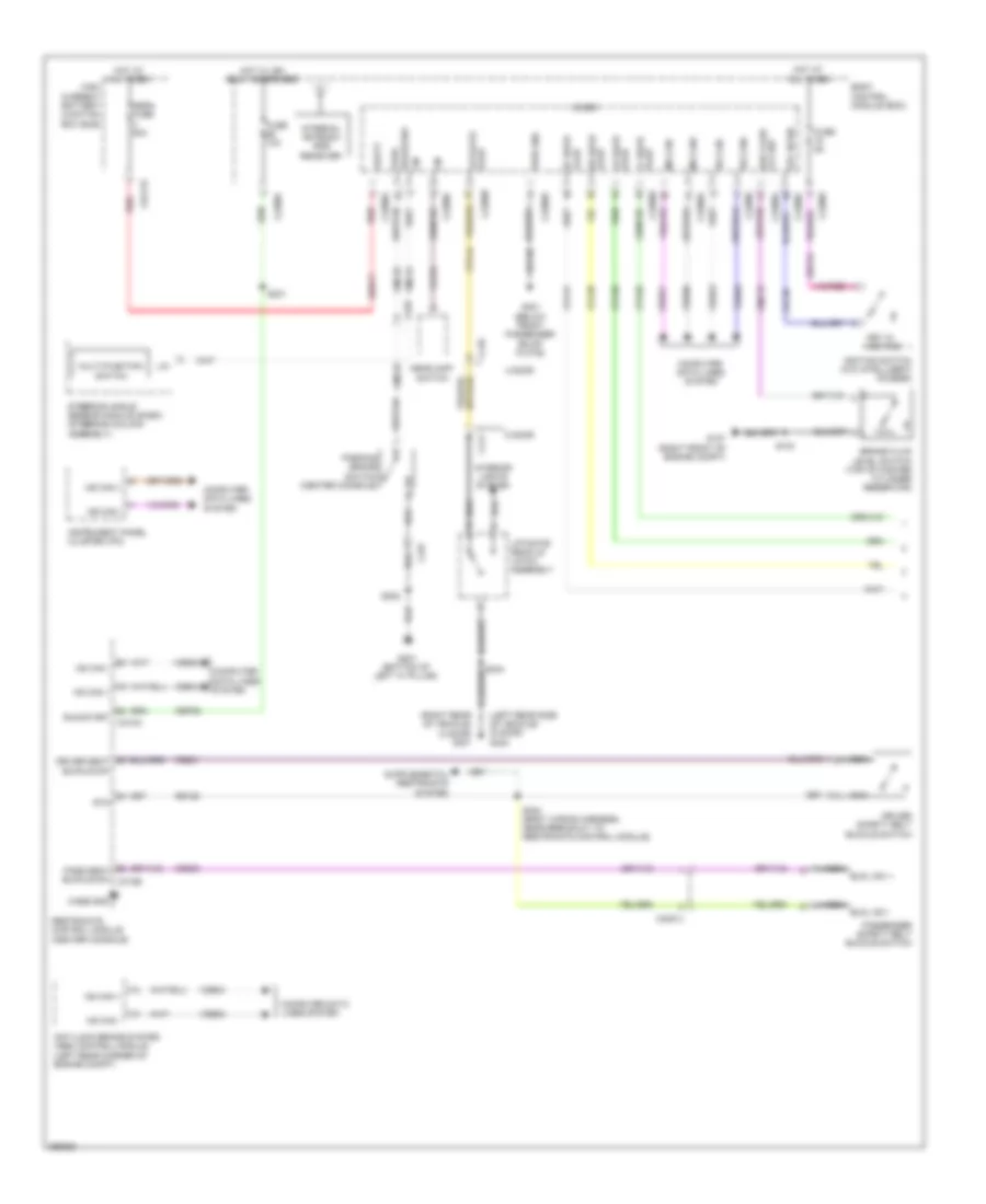 Warning Systems Wiring Diagram, Except Electric (1 of 2) for Ford Focus Electric 2013
