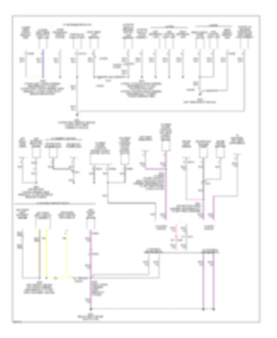 Ground Distribution Wiring Diagram, Except Electric (4 of 4) for Ford Focus Electric 2013