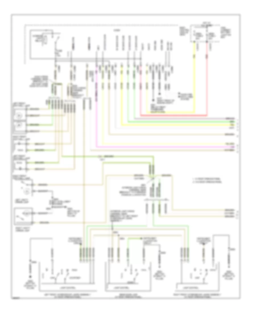 Courtesy Lamps Wiring Diagram, Except Electric (1 of 3) for Ford Focus Electric 2013