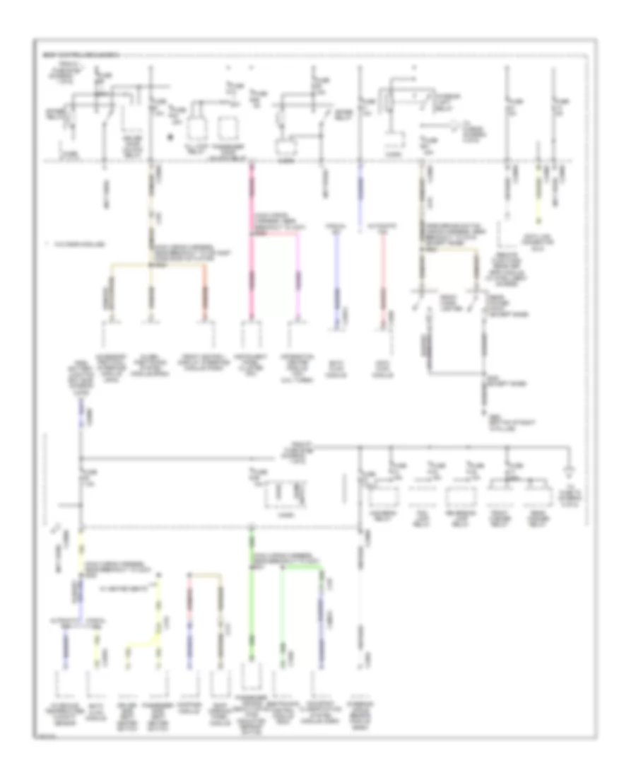 Power Distribution Wiring Diagram, Except Electric (3 of 6) for Ford Focus Electric 2013