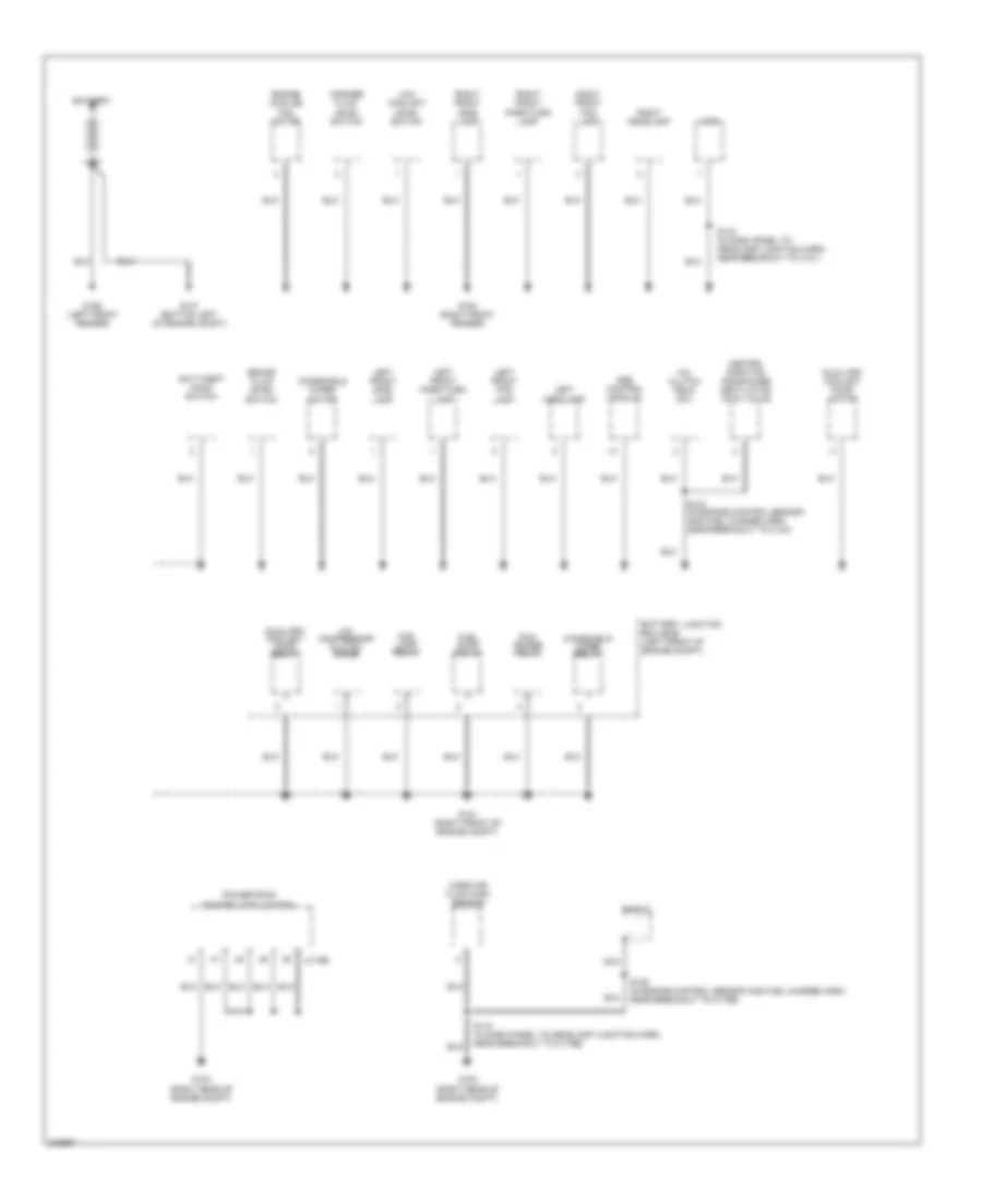 Ground Distribution Wiring Diagram 1 of 4 for Ford Freestyle Limited 2005