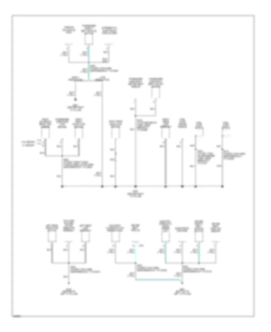Ground Distribution Wiring Diagram 4 of 4 for Ford Freestyle Limited 2005