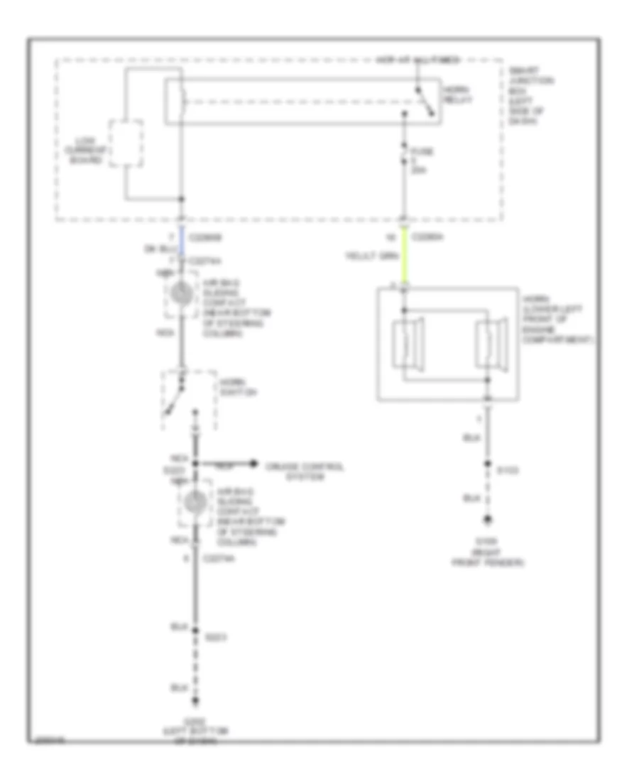 Horn Wiring Diagram for Ford Freestyle Limited 2005