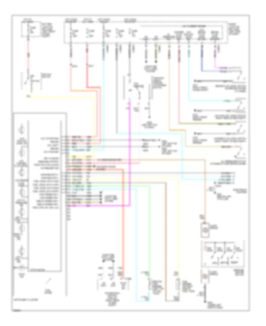 Instrument Cluster Wiring Diagram for Ford Freestyle Limited 2005