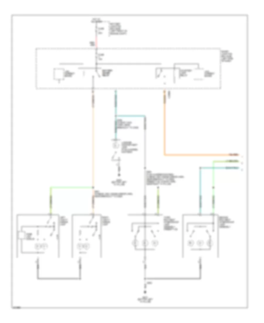 Courtesy Lamps Wiring Diagram 1 of 2 for Ford Freestyle Limited 2005