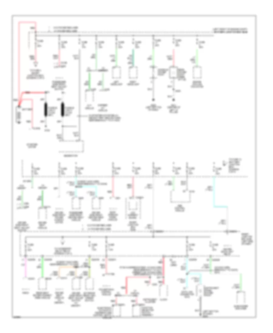 Power Distribution Wiring Diagram 1 of 3 for Ford Freestyle Limited 2005