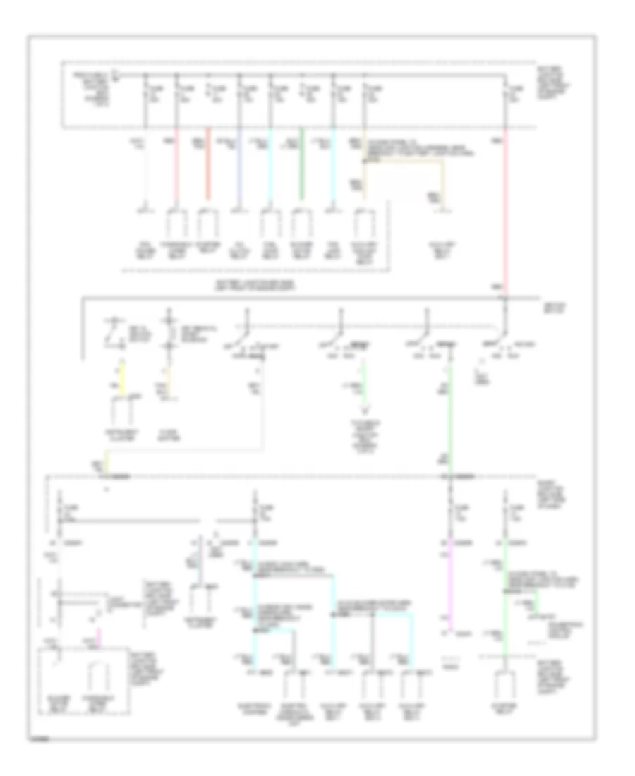 Power Distribution Wiring Diagram (2 of 3) for Ford Freestyle Limited 2005