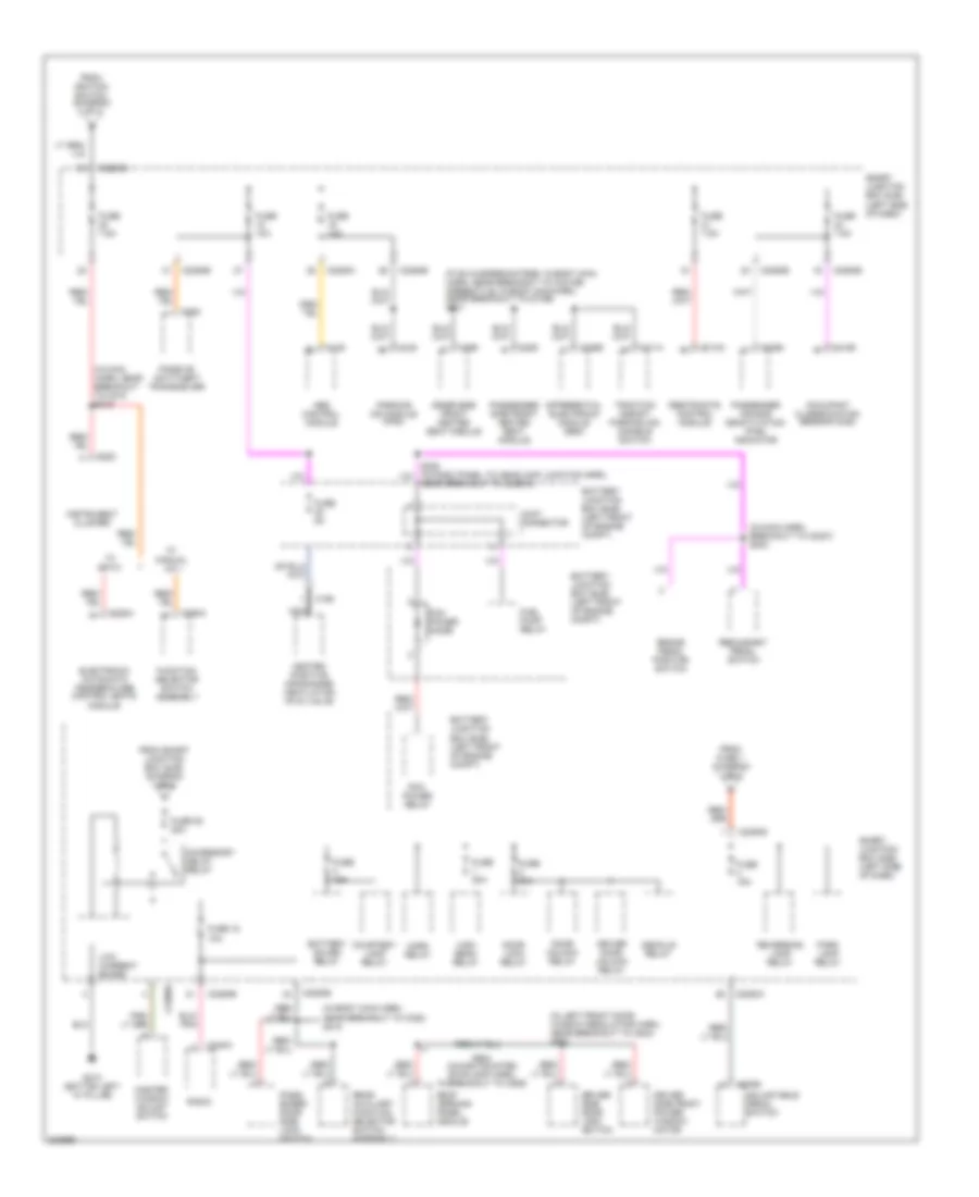 Power Distribution Wiring Diagram (3 of 3) for Ford Freestyle Limited 2005