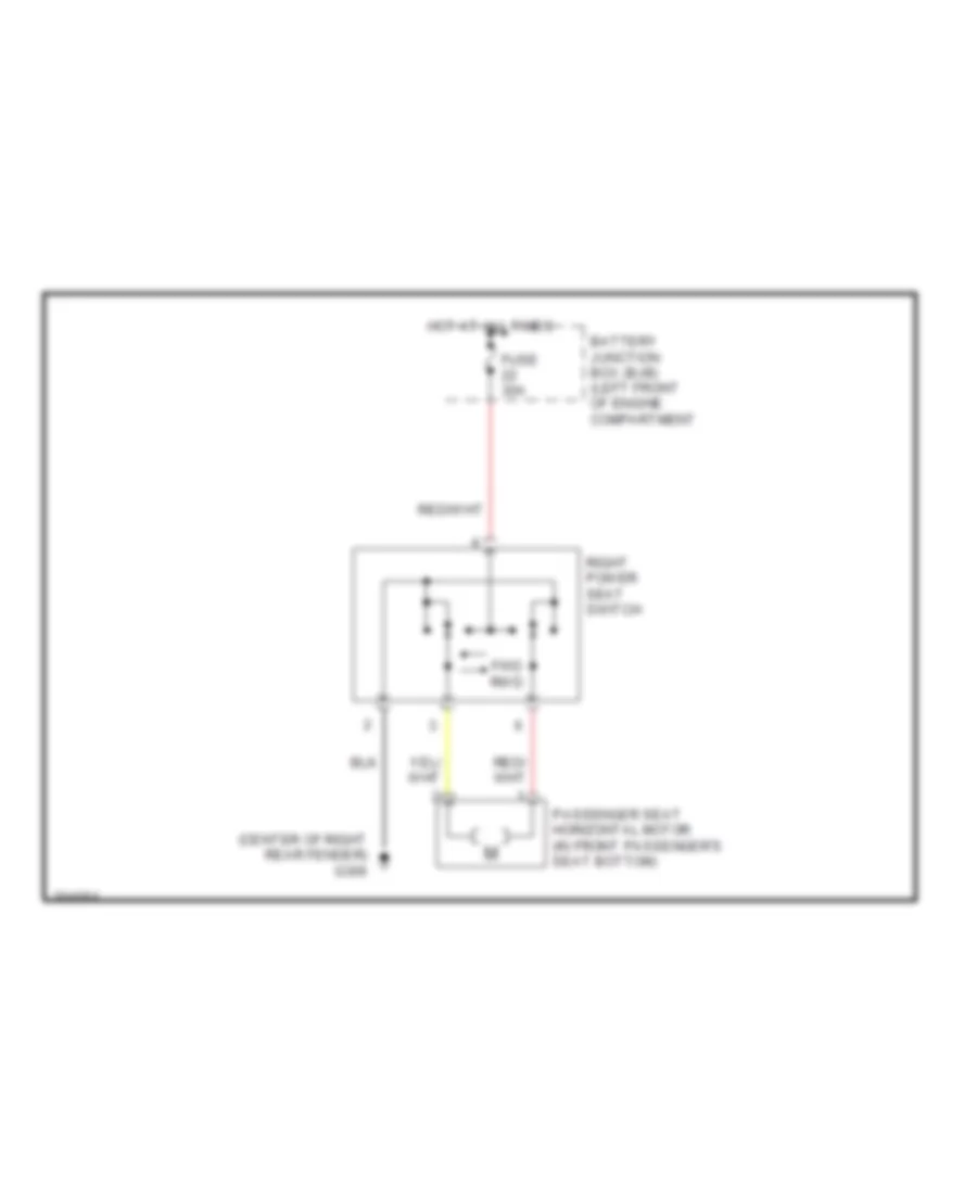 Passenger Power Seat Wiring Diagram for Ford Freestyle Limited 2005
