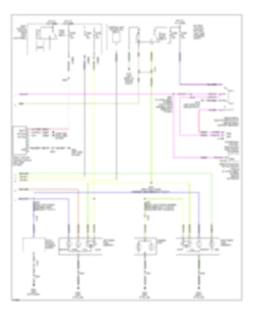 Exterior Lamps Wiring Diagram (2 of 2) for Ford Edge Limited 2011