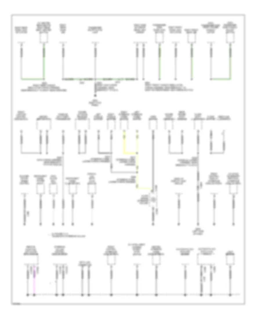 Ground Distribution Wiring Diagram 2 of 4 for Ford Edge Limited 2011