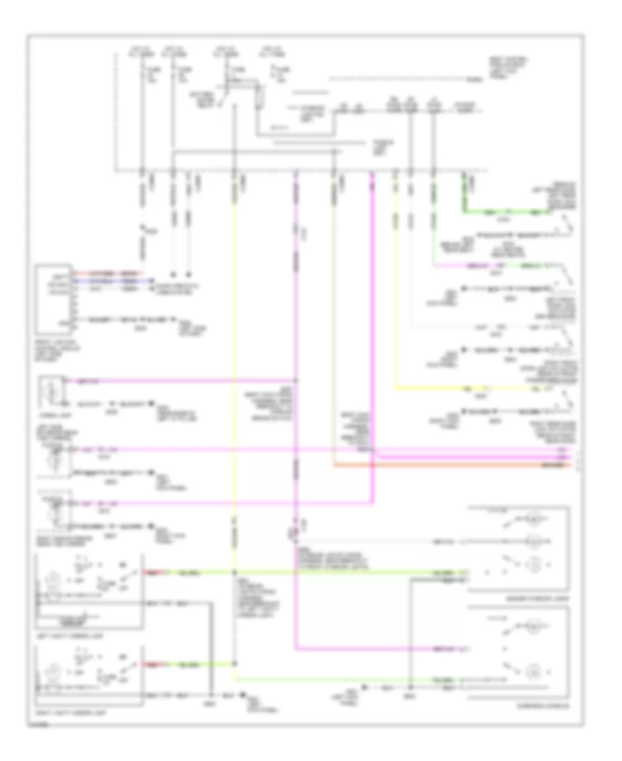 Courtesy Lamps Wiring Diagram 1 of 3 for Ford Edge Limited 2011