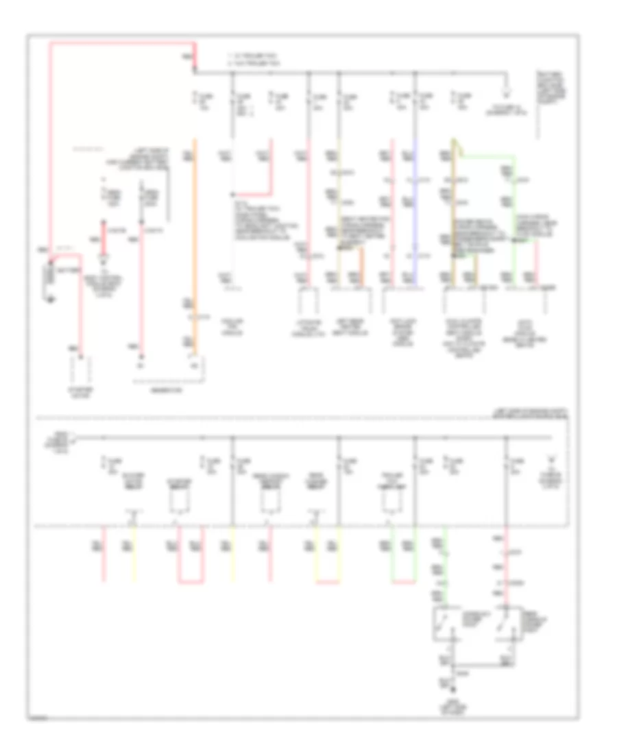 Power Distribution Wiring Diagram 1 of 6 for Ford Edge Limited 2011