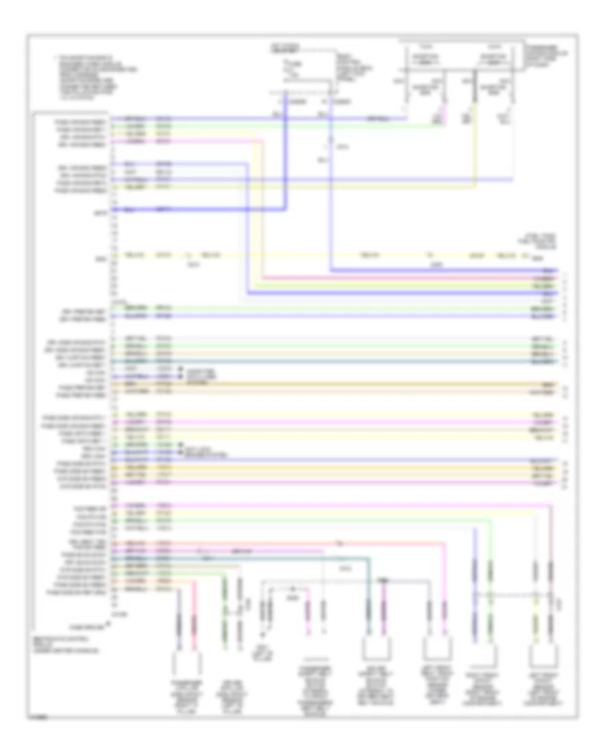 Supplemental Restraints Wiring Diagram 1 of 2 for Ford Edge Limited 2011