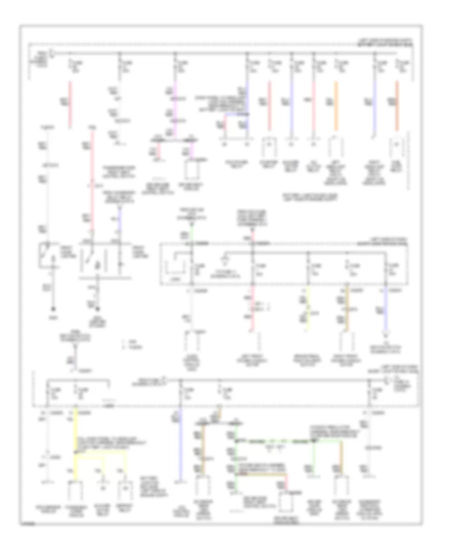 Power Distribution Wiring Diagram Except Hybrid 2 of 5 for Ford Fusion SE 2012