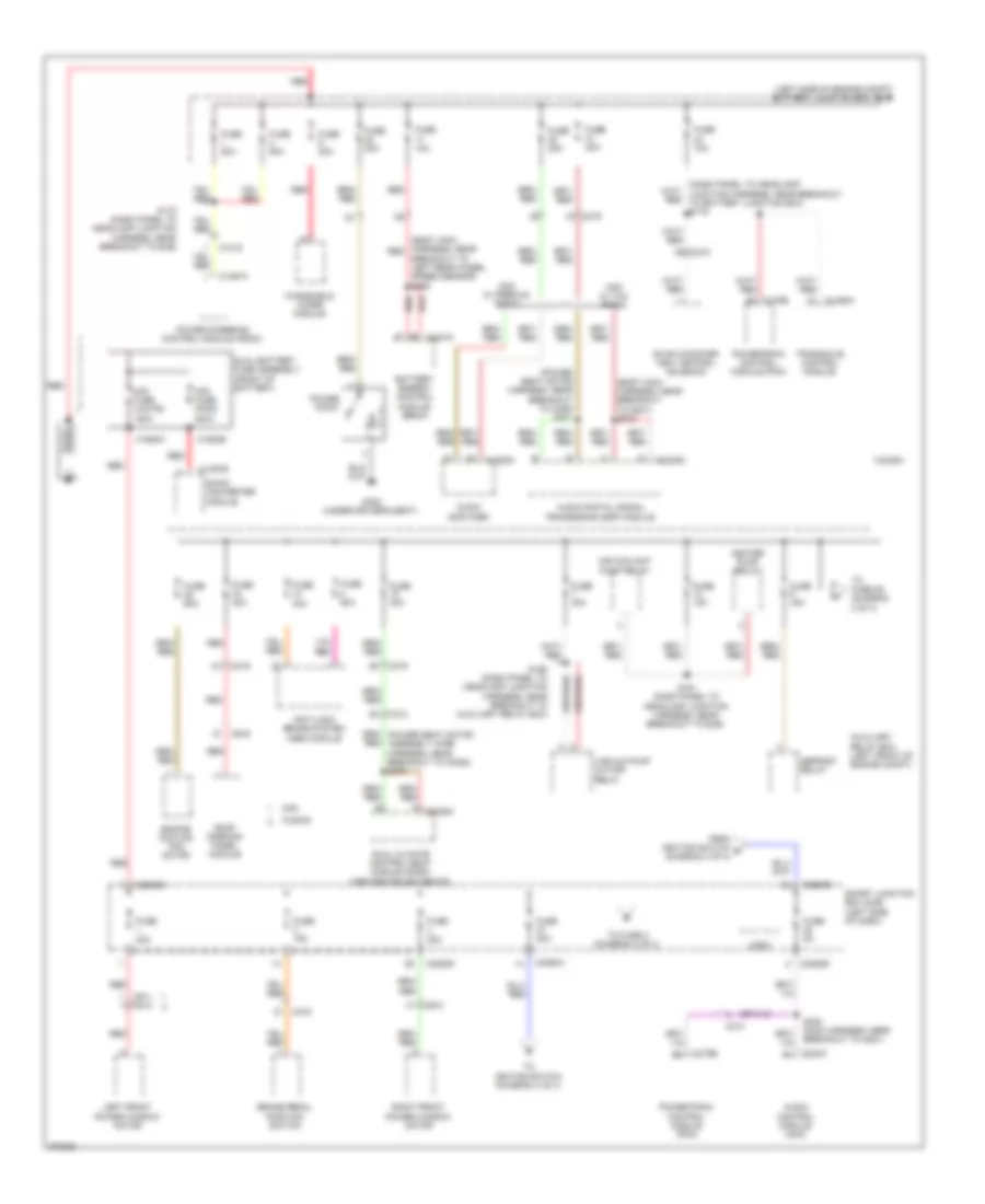 Power Distribution Wiring Diagram, Hybrid (1 of 4) for Ford Fusion SE 2012