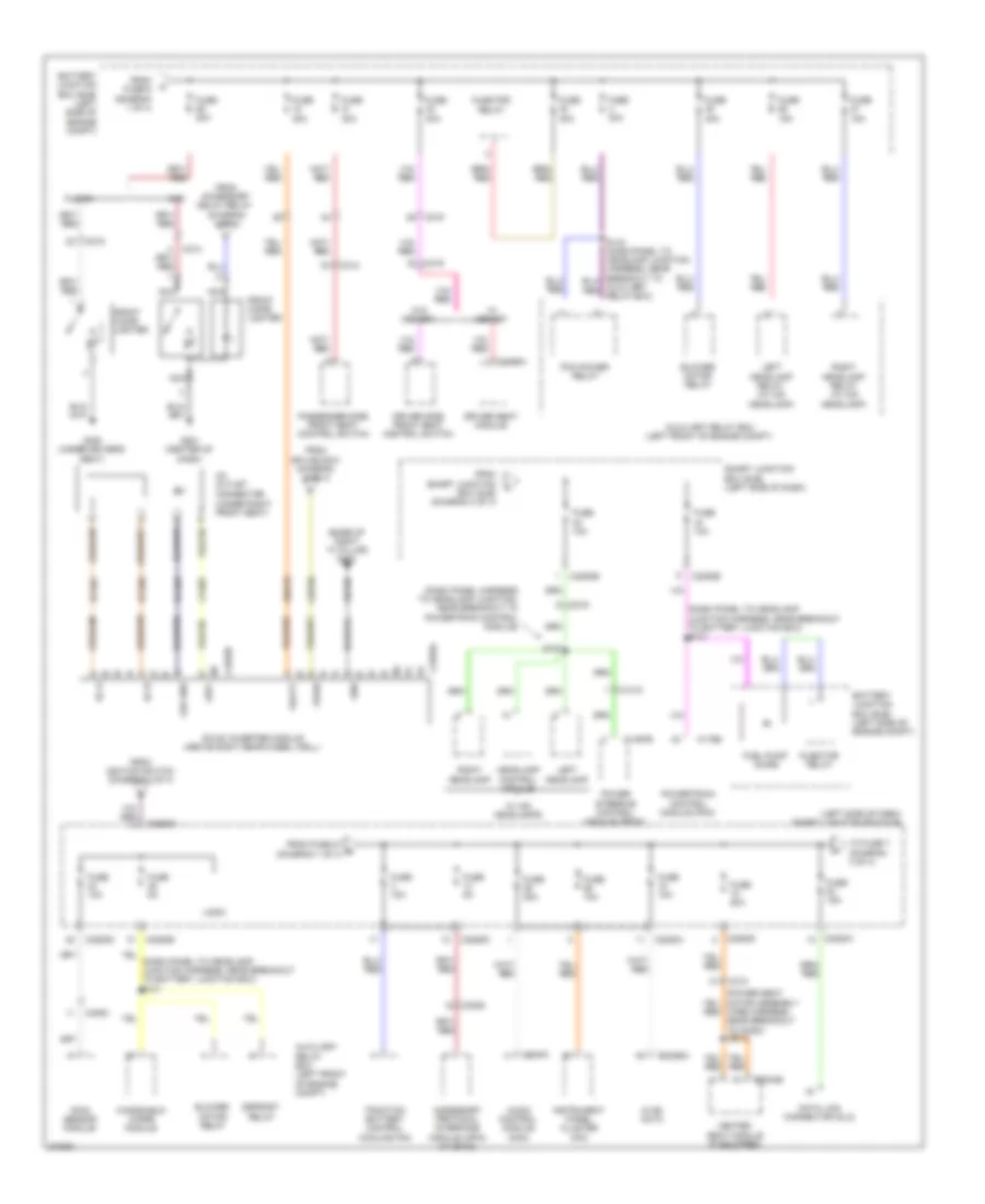Power Distribution Wiring Diagram, Hybrid (2 of 4) for Ford Fusion SE 2012