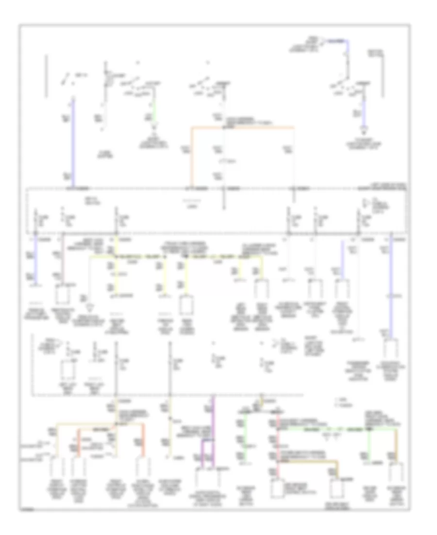 Power Distribution Wiring Diagram, Hybrid (3 of 4) for Ford Fusion SE 2012