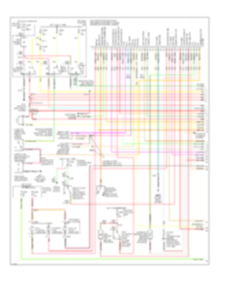 7.3L DI Turbo Diesel, Engine Performance Wiring Diagram, Except California (1 of 3) for Ford E450 Super Duty 2000