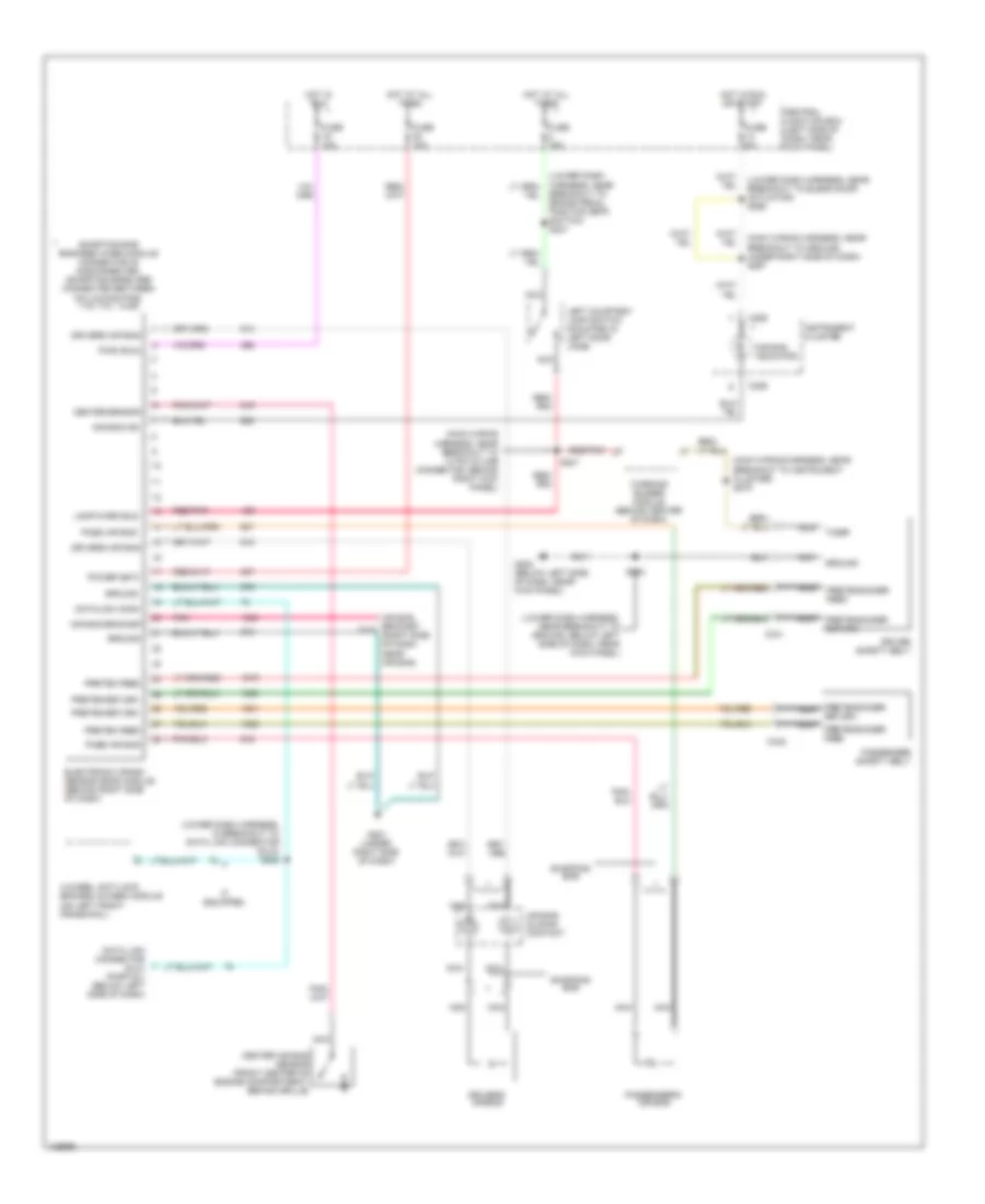 Supplemental Restraints Wiring Diagram for Ford E450 Super Duty 2000